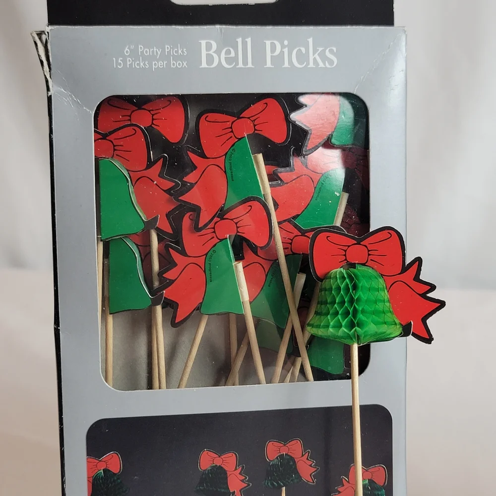 Progressus Christmas 3d Food Picks Snowman Tree And Bell